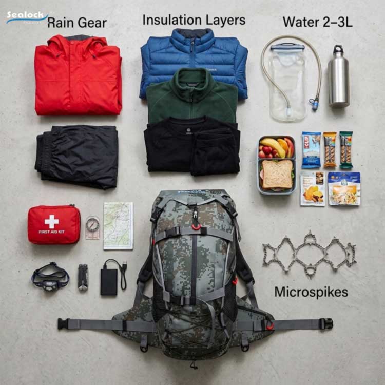 Sac à dos de randonnée étanche 35 L : équilibre entre capacité et confort