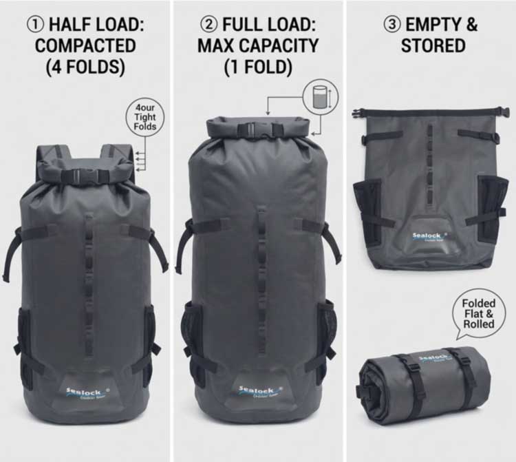 Sac à dos étanche à roulettes Performance imperméable et flexibilité de stockage