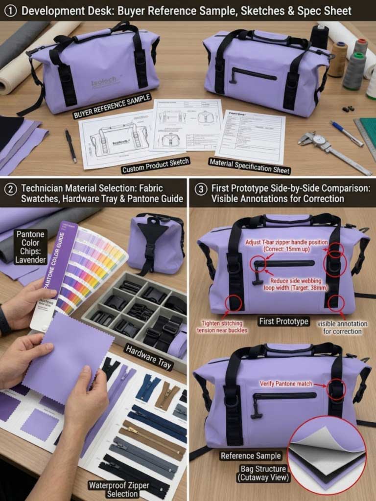 Comment obtenir un échantillon de sac étanche : processus, coût et délai de livraison