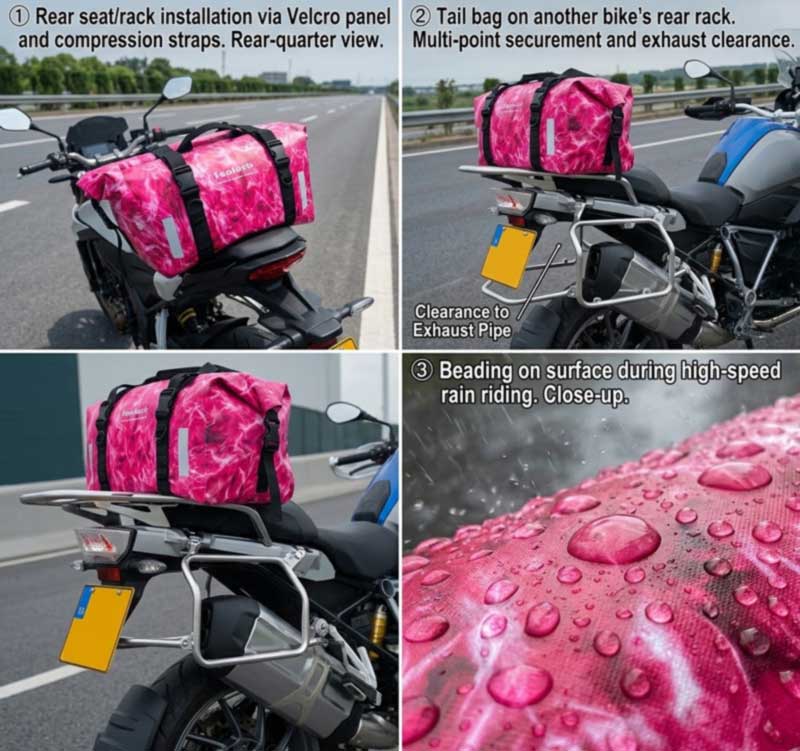 Fabricant de sacs étanches pour motos pour les marques d'aventure