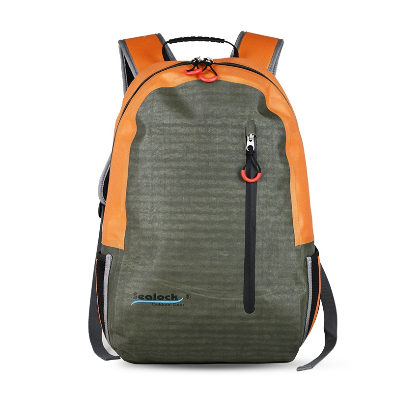 Sac à dos urbain imperméable en TPU de 22 L avec fermeture éclair étanche