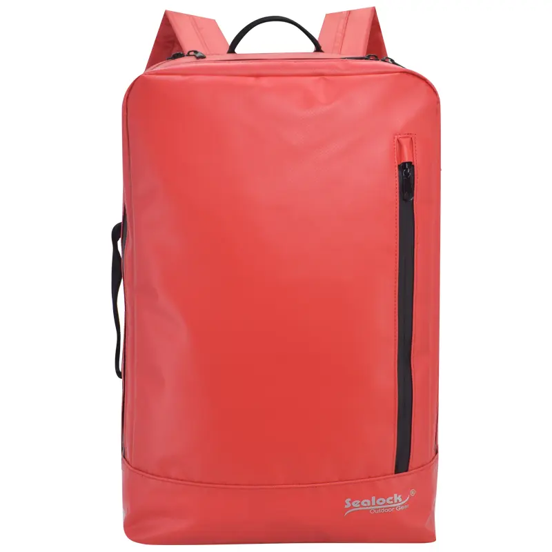 Sac à dos pour ordinateur portable professionnel résistant à l'eau avec fermeture éclair bidirectionnelle et pochette pour chariot