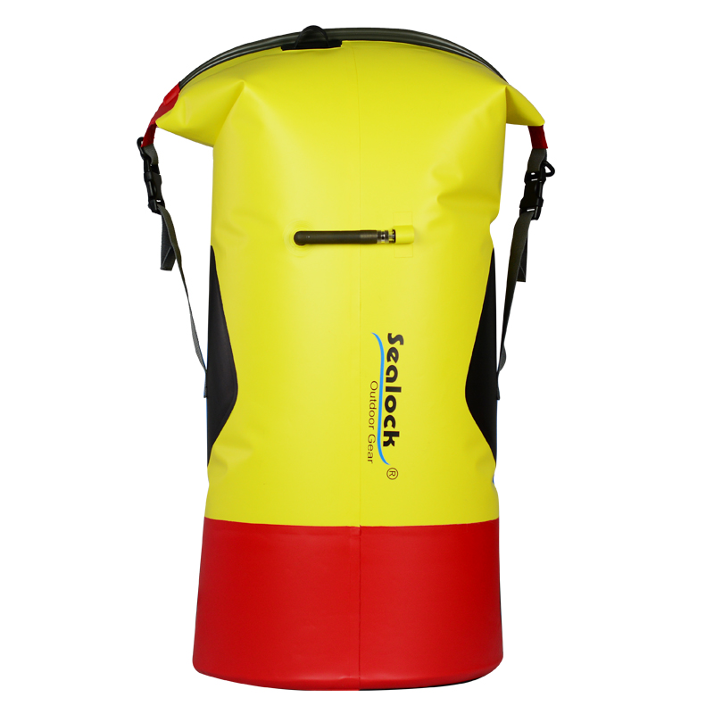 Sac à dos sec étanche avec fermeture éclair hermétique et valve d'air pour le kayak
